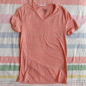 Urban Outfitters BDG Slim Fit V-Neck Tee Coral